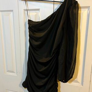 Black, tight, one arm dress.very comfortable, Willing to negotiate price.So cute
